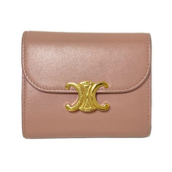Celine Handbags - CELINE Small flap wallet 10D783BZG.25VP Pink Beige Leather - Trifold Wallet
